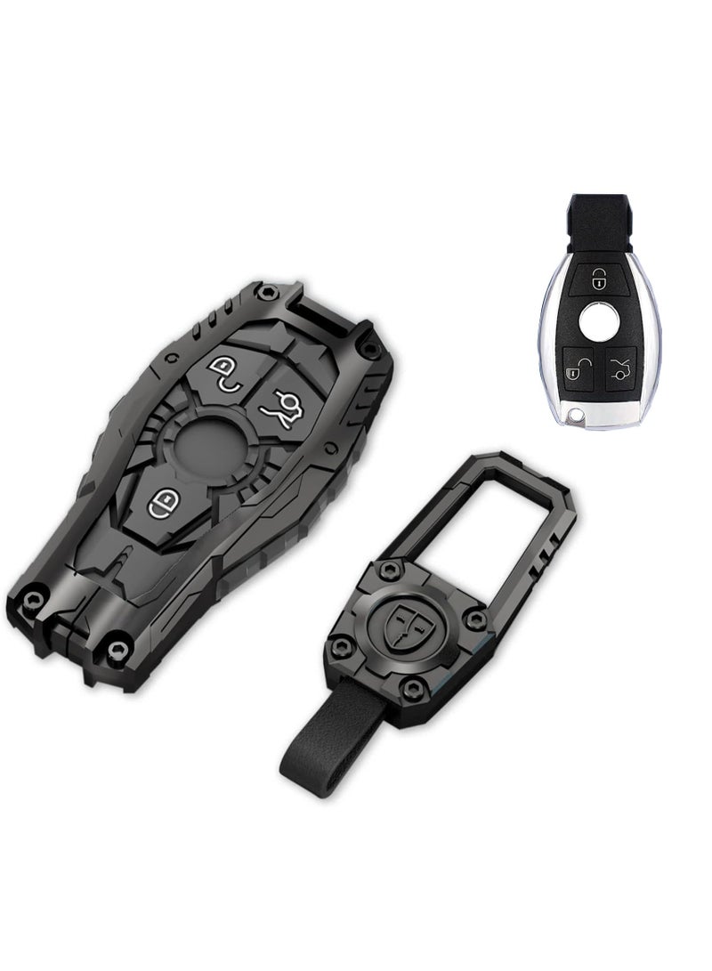 NOSKIN Heavy-duty Zinc Alloy Key Fob Cover,Keychain,Full Protection Car Key Case Fit for Benz A B C E S R V G M ML CLA CLS GLA GLC GLE GLS SL SLC GLK GL SLK Class Smart Keyshell Accessories (Fit for Benz A) - Image 1