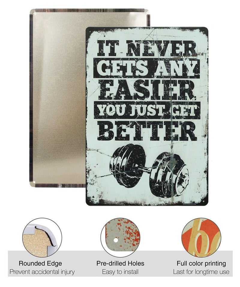 STORE 2508 Store2508 Vintage Metal Tin Sign Poster–Workout Motivation Gym Decor 30x20 Cm - Image 2