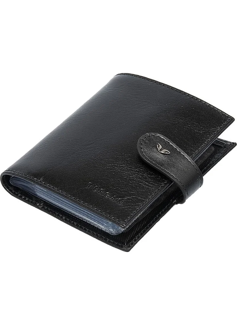 Tergan Black Leather Credit Card Holder 01323B06