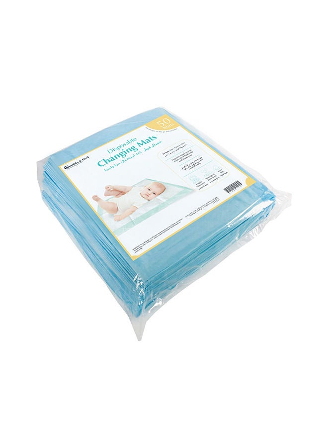 Bumble & Bird Disposable Baby Changing Mat Pack Of 50 Blue - Image 2