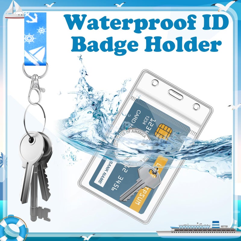 HONSIO 6 Pack Cruise Lanyard for Ship Cards Detachable Lanyards with Waterproof ID Badge Holder, 2026 Cruise Essentials Accessories - Image 4