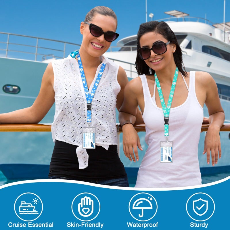 HONSIO 6 Pack Cruise Lanyard for Ship Cards Detachable Lanyards with Waterproof ID Badge Holder, 2026 Cruise Essentials Accessories - Image 5