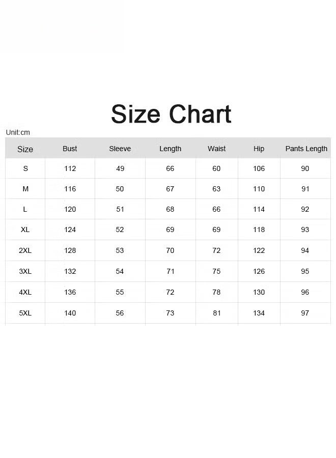 Ladies 2 Piece Set New Trend Fashion Classic Solid Color Cotton Linen Shirt Suit Summer Spring Plus Size Clothes for Women Breathable and Cool Long-Sleeve Lapel Shirt Loose Pants - Image 3