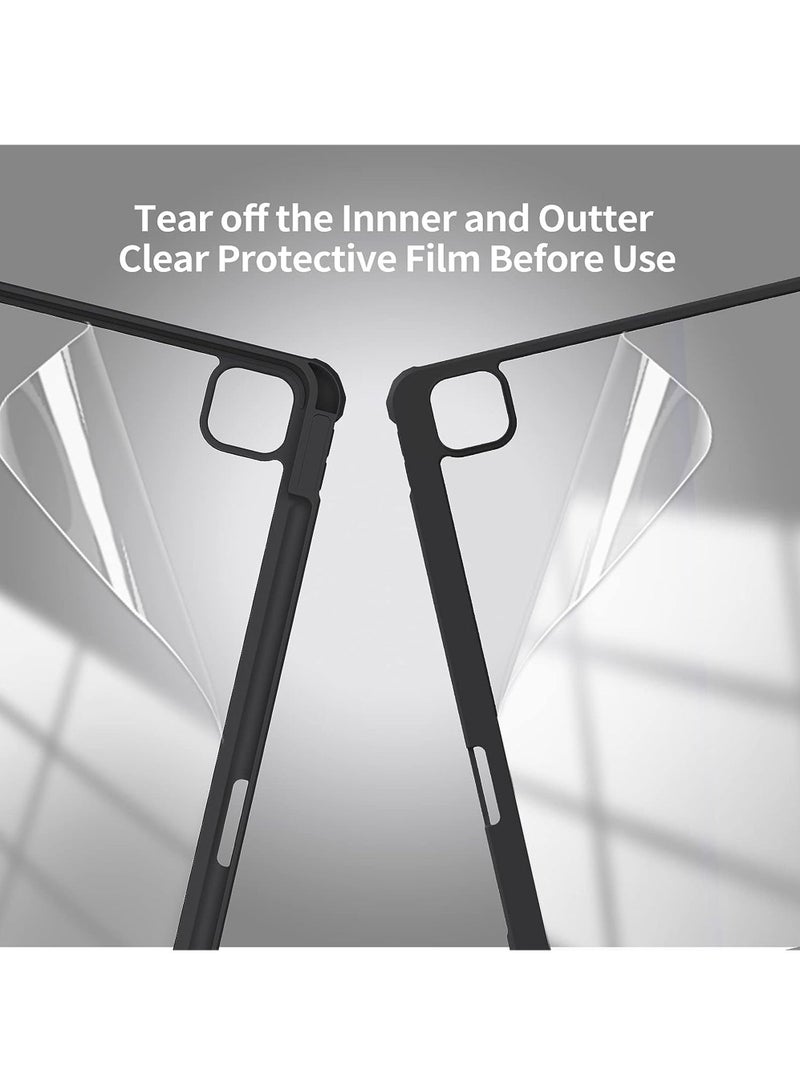 روك بو أبل آي باد برو 11 بوصة ( 2022 / 2021 / 202 / 2018 ) حالة الهاتف المحمول ، مع حامل القلم ، [ دعم أبل قلم رصاص شحن و لمسة معرف ] ، الهاتف المحمول حالة شفافة ، التلقائي الصحوة / النوم - Image 5