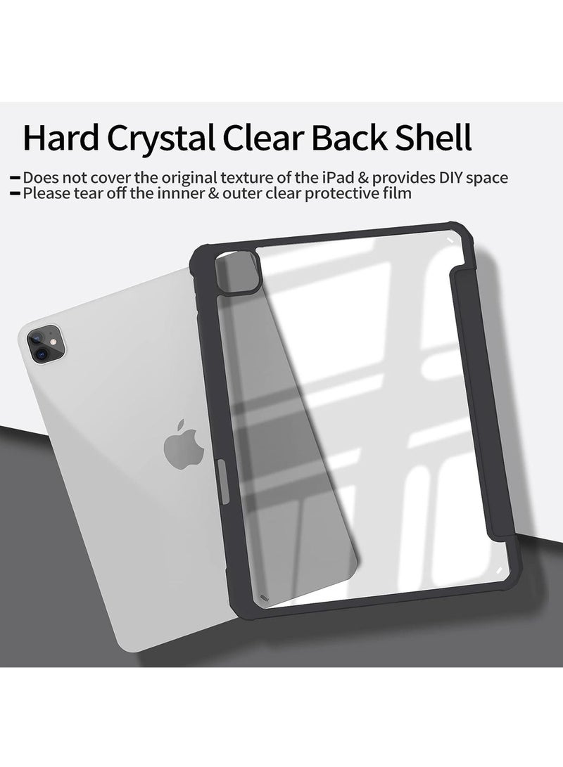 روك بو أبل آي باد برو 11 بوصة ( 2022 / 2021 / 202 / 2018 ) حالة الهاتف المحمول ، مع حامل القلم ، [ دعم أبل قلم رصاص شحن و لمسة معرف ] ، الهاتف المحمول حالة شفافة ، التلقائي الصحوة / النوم - Image 4