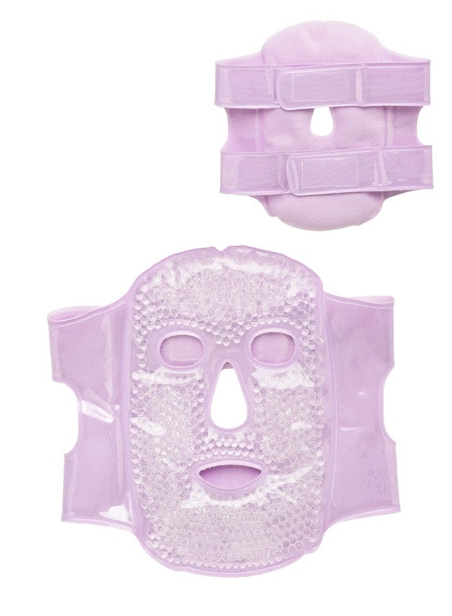 RarePicks Cold Full Face & Eye Gel Mask | Ice FacePack Reduce Puff | Helps Reduce Puffiness, Dark Circles & Facial Stress | Reusable Face Spa Mask for Women | Home Spa Skin Care Tool (Purple) - Image 1