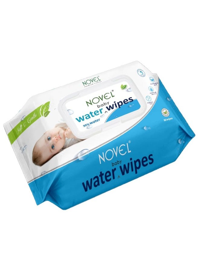 NOVEL Baby 99% Water Wipes 80 Sheets With LID - Image 1