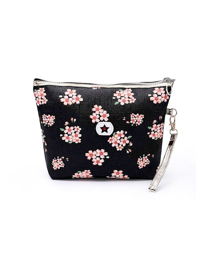 NIBEMINENT Cosmetic Flower Print Make-Up Tote Bag Multicolour