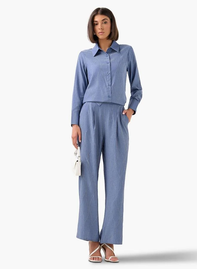 Splash FAV Shirt with Embellishment and Long Sleeves