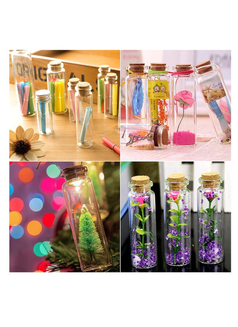 Excefore - 40pcs 20ml Small Glass Bottles with Corks, Jar Cork Lid, Mini Clear Tags and Strings for DIY Art Crafts Storage, Vials Wedding Favors Stoppers,Tiny Jars Craft Storage - Image 1