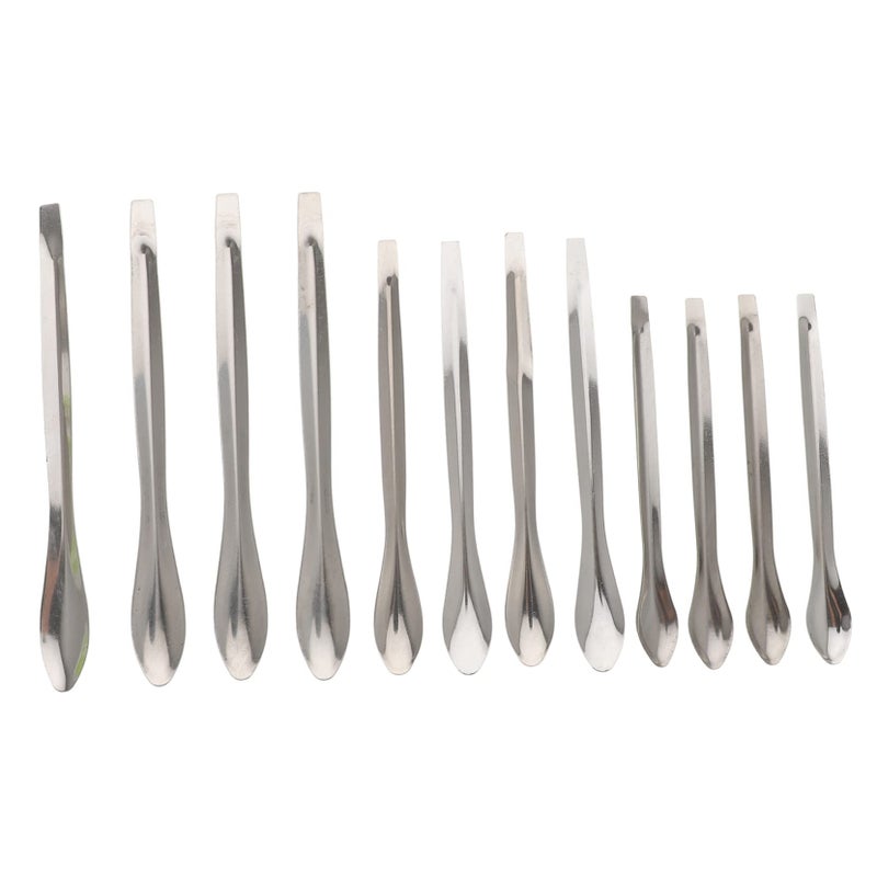 12pcs Stainless Steel Measuring Spoons Set for Labs Home Research Multipurpose Safe Use - Image 2