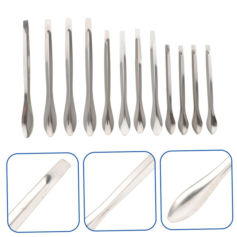 12pcs Stainless Steel Measuring Spoons Set for Labs Home Research Multipurpose Safe Use - Image 4
