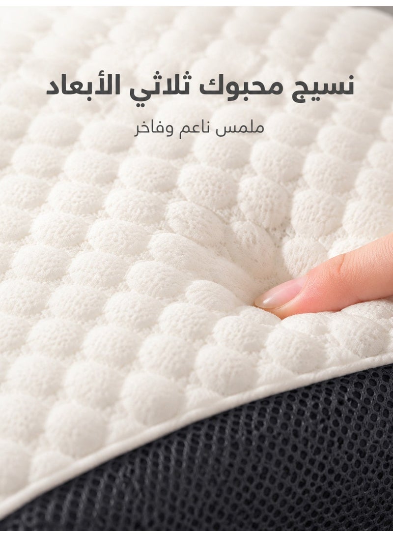 Anti-bacterial Cervical Spine Massage Pillow - 48x74cm High Neck Support Pillow for Sleeping, 3D Zone Design Mesh Breathable Bed Pillow for Neck Pain Relief - Image 4