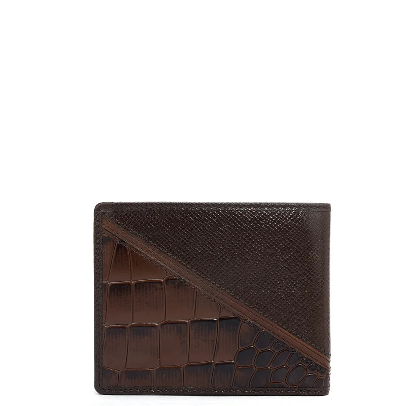 Da Milano brown Brown Bifold Leather Mens Wallet for Men | Best Price UAE
