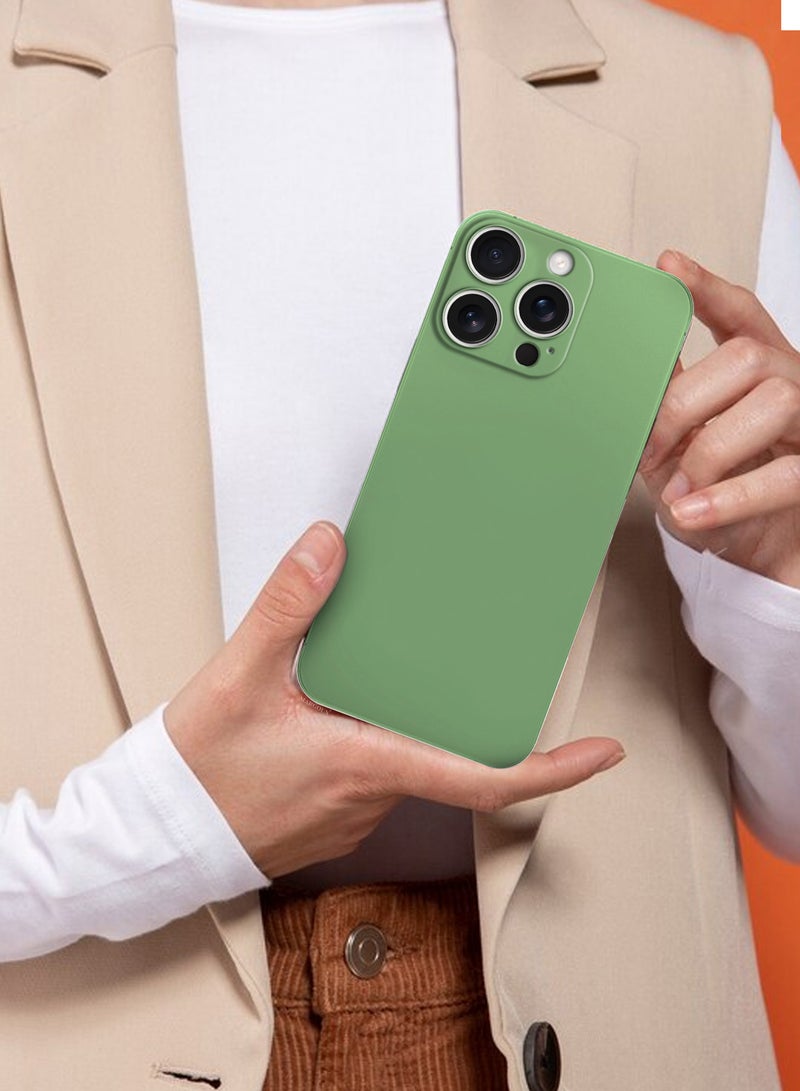 CATANES 2Packs Thin Case for iPhone 16 Pro , Back Cover Sturdy Durable Ultra-Thin Case Drop Protection Cover Clear with 3D Screen Protector - Green - Image 4