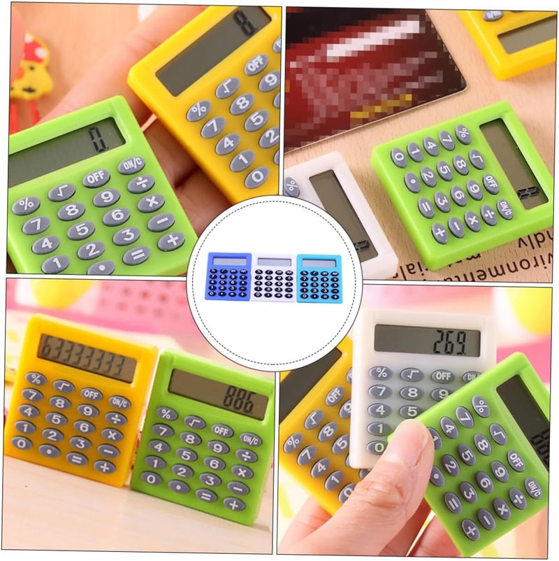 Veemoon 9pcs Mini Portable Student Calculator Cute Exam Calculators for School Use Pocket-Sized Counter for Boys and Girls and Students Random Styles - Image 5