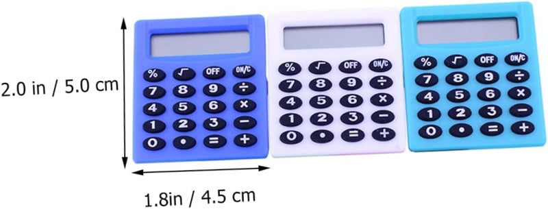 Veemoon 9pcs Mini Portable Student Calculator Cute Exam Calculators for School Use Pocket-Sized Counter for Boys and Girls and Students Random Styles - Image 4