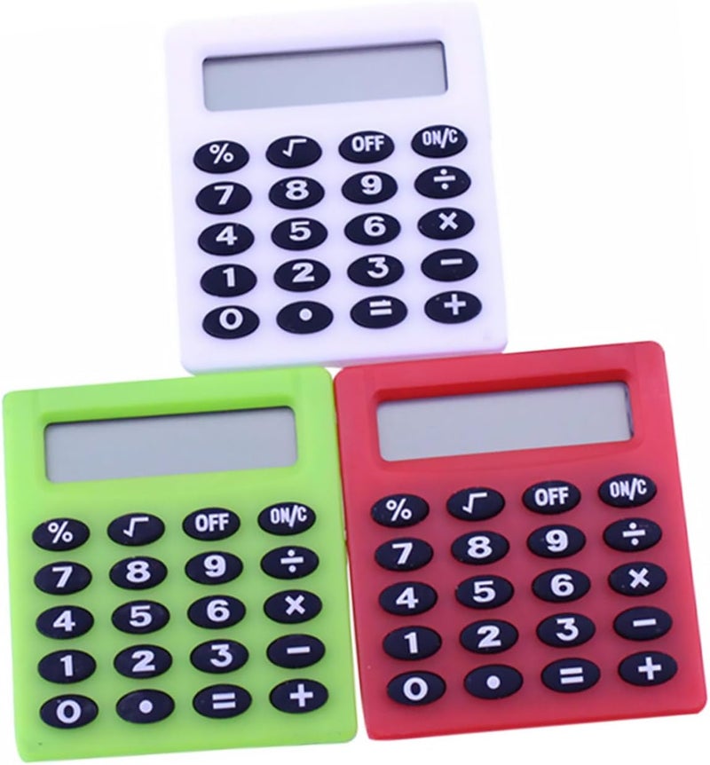 Veemoon 9pcs Mini Portable Student Calculator Cute Exam Calculators for School Use Pocket-Sized Counter for Boys and Girls and Students Random Styles - Image 3