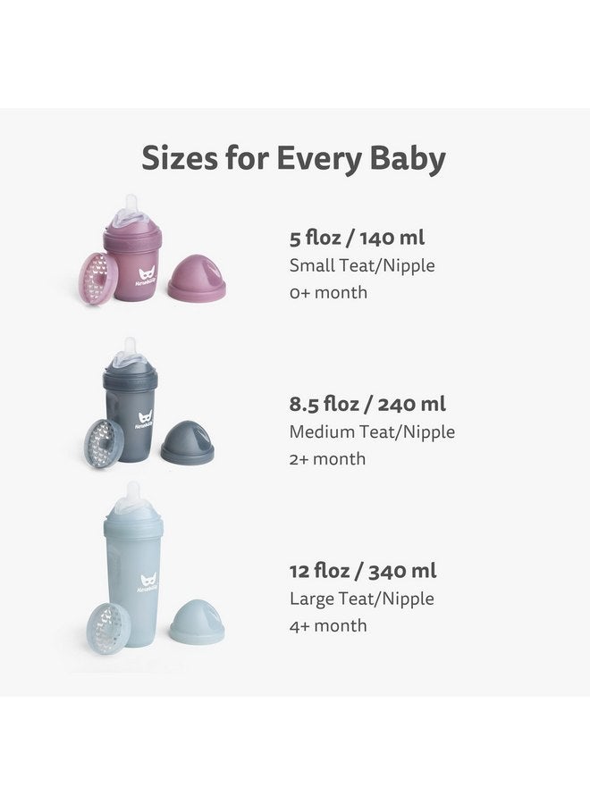 هيروبيليتي حلمات هيروبيليتي المزدوجة المضادة للمغص المصنوعة من السيليكون، حلمات زجاجات الأطفال، حلمات على شكل الثدي - تناسب زجاجات الأطفال هيروبيليتي وزجاجات الأطفال الصديقة للبيئة | عبوة من قطعتين (حجم متوسط) - Image 2