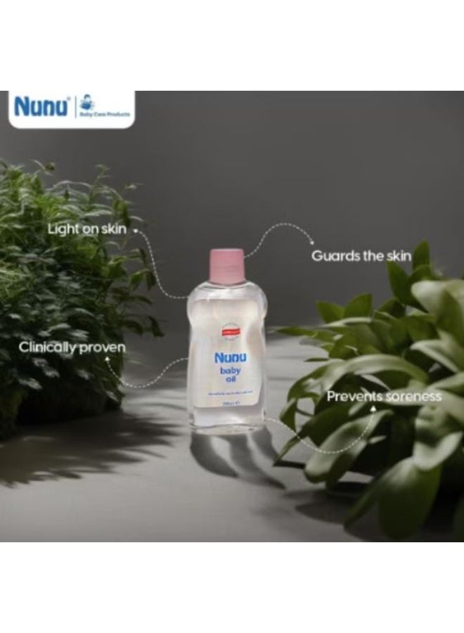 نونو زيت الأطفال - عناية نقية وخفيفة ببشرة الأطفال، مرطبة وناعمة، مكونات طبيعية، 200 مل (عبوة من قطعتين) - Image 3