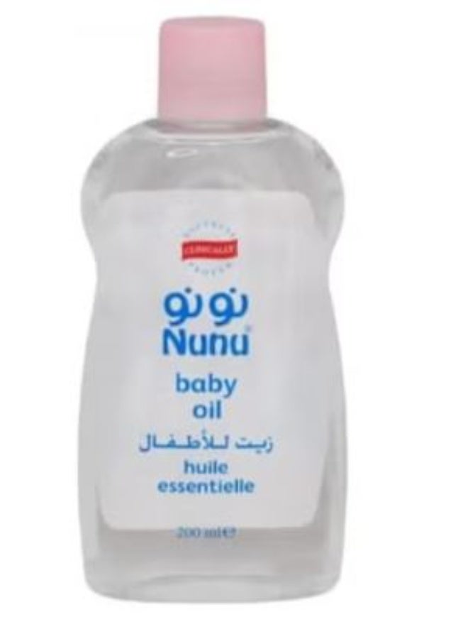 نونو زيت الأطفال - عناية نقية وخفيفة ببشرة الأطفال، مرطبة وناعمة، مكونات طبيعية، 200 مل (عبوة من قطعتين) - Image 2