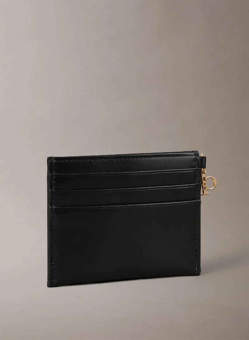 Calvin Klein Leather Zip Card Holder