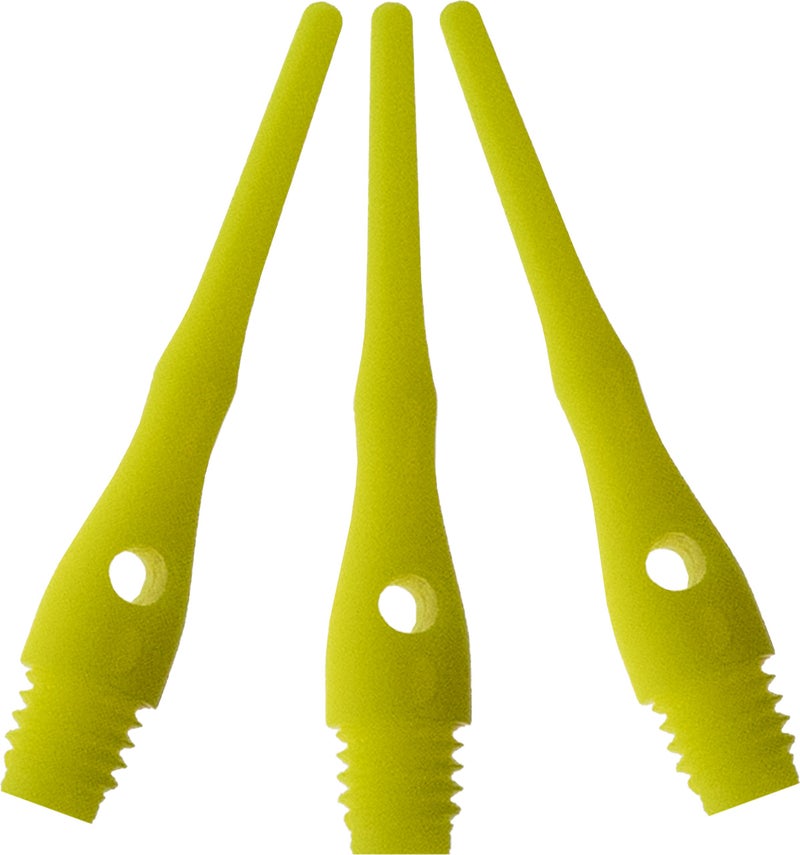 Viper Dart Accessory: Tufflex III 2BA Thread Soft Tip Dart Points, Neon Yellow, 100 Pack - Image 1