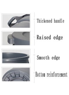 Generic Mobile Round Garbage Bin | Functional Storage & Garbage Disposal Container | Durable Plastic | Easily Maneuverable With 360 Degree Swivel Wheels | Suitable For Indoor & Outdoor Settings | 120 Liters  - Image 4