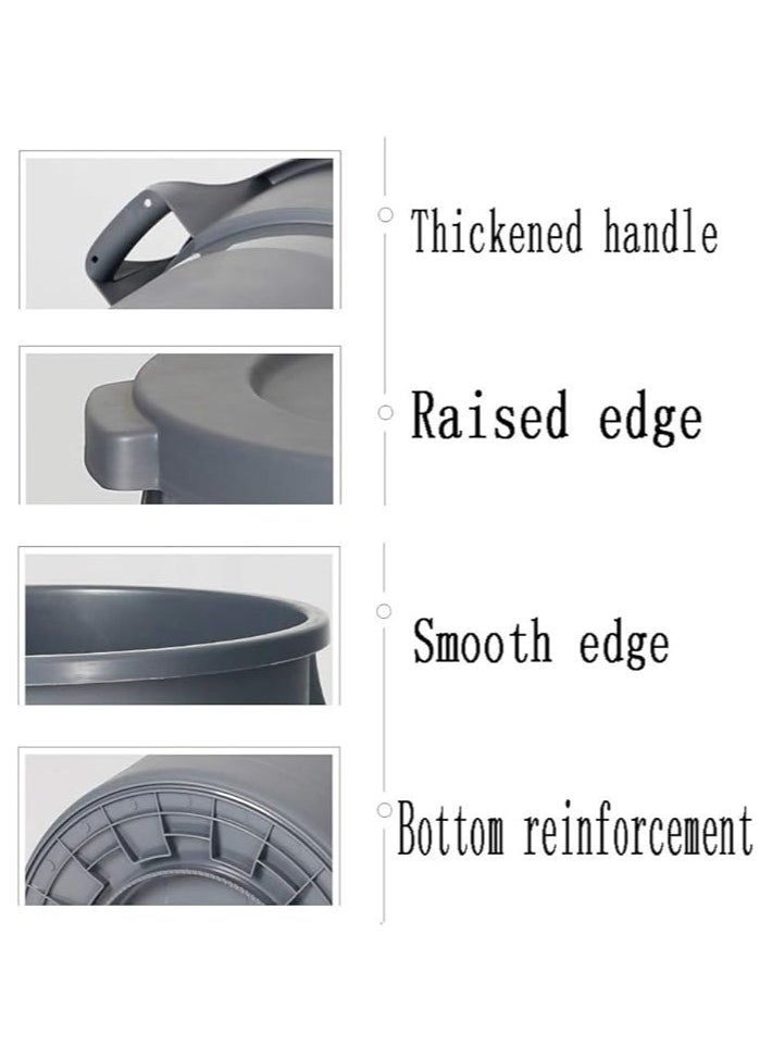 Generic Mobile Round Garbage Bin | Functional Storage & Garbage Disposal Container | Durable Plastic | Easily Maneuverable With 360 Degree Swivel Wheels | Suitable For Indoor & Outdoor Settings | 120 Liters  - Image 4