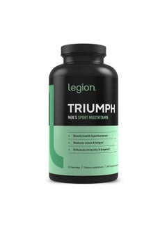 Legion Triumph Daily Sport Multivitamin Supplement Vitamins And Minerals For Athletes Helps With Energy For Sports & Bodybuilding Workouts. 30 Servings (Men