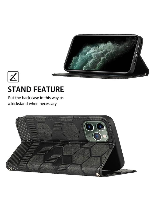 Zaboon Case For iPhone 11 Pro Football Texture Magnetic Leather Flip Phone Case - Image 5