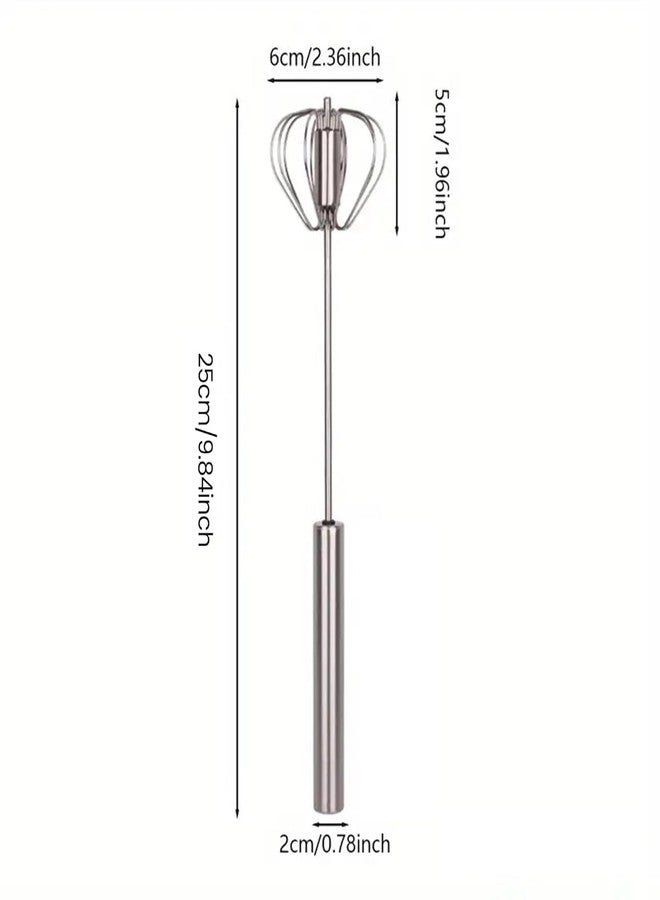PIHARVA Stainless Steel Hand Push Egg Beater – Semi-Automatic Manual Whisk for Kitchen, Coffee, Lassi, Cream Hand Blender Tool for Whisking, Blending & Stirring - Image 2