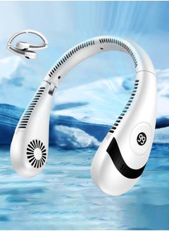 OULIYO Neck Fan Intelligent Variable Frequency Neck Air Conditioner  Hanging Neck Fan Bladeless Neck Hanging Fan Bladeless 360° Surrounding Strong Wind  with Digital Display  - Image 1