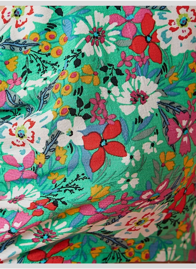 KOTON Maxi Floral Dress Cut Out Detail