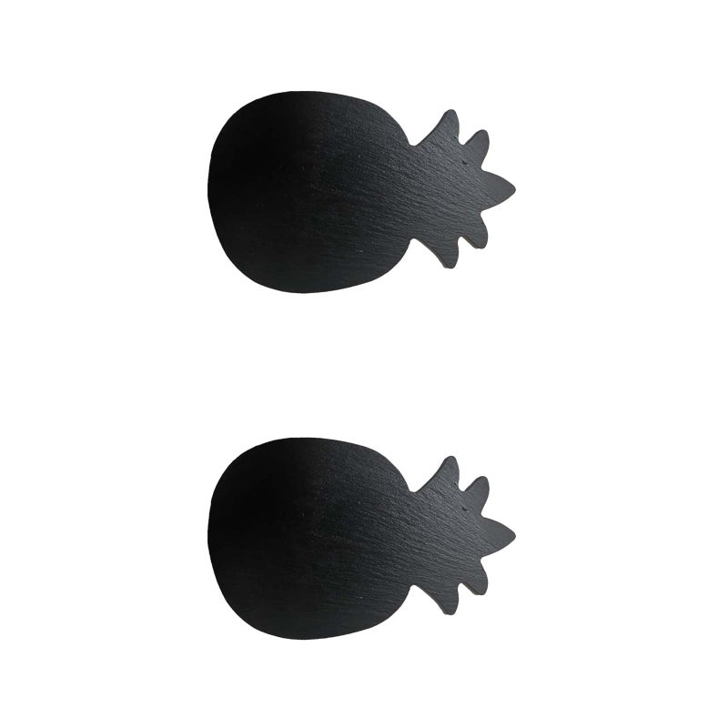 2pcs Pineapple Shape Plate Restaurant Steak Sushi Display Dish Black Slabstone Pan - Image 1