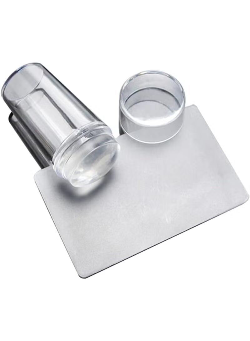 Clear Silicone Nail Stamp with Jelly Head and Matte Cap and Handle Code 5075 - Image 4