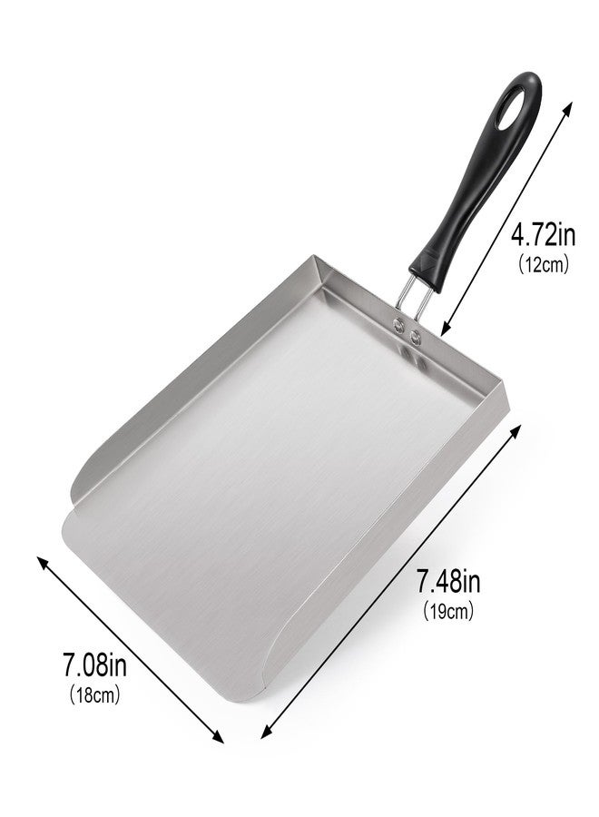 bodkar Stainless Steel Food Mover Spatula -Heavy Duty Smash Burger Griddle Tool, Flat-Top Shovel for BBQ, Stir Fry &Grill Accessories - Image 2