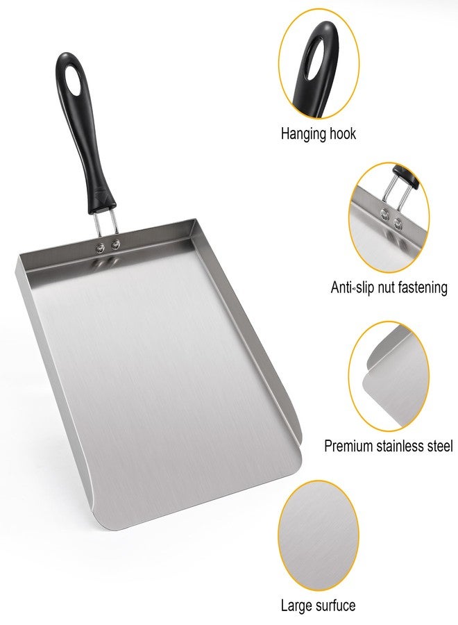 bodkar Stainless Steel Food Mover Spatula -Heavy Duty Smash Burger Griddle Tool, Flat-Top Shovel for BBQ, Stir Fry &Grill Accessories - Image 3