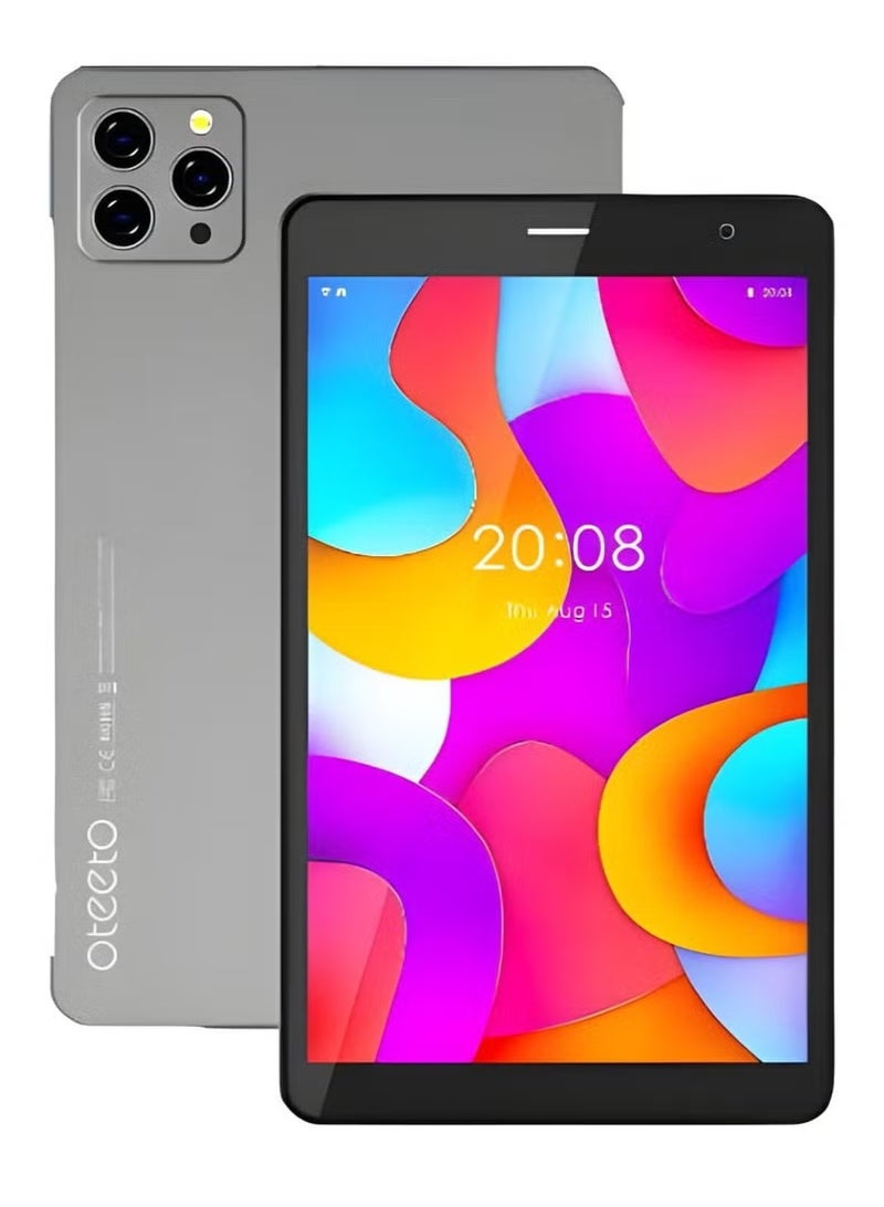 Oteeto K9 5G Android Tablet with 8.0-Inch HD Display | 8GB RAM + 512GB ROM | Dual SIM + WiFi | Octa-Core Processor | 5000mAh Battery | Front & Rear Camera | GPS | Bluetooth | Android OS | Type-C Charging | Compact & Lightweight Learning Tablet – Grey - Image 1