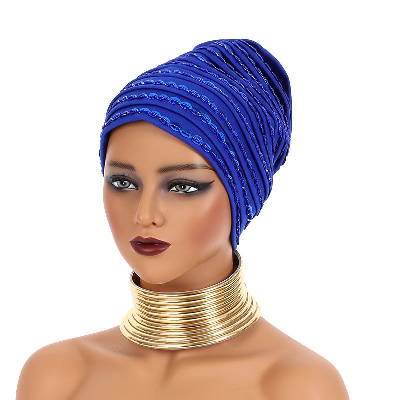 New Fashion Turban Cap African Wedding Party Auto Gele Hat - Image 1