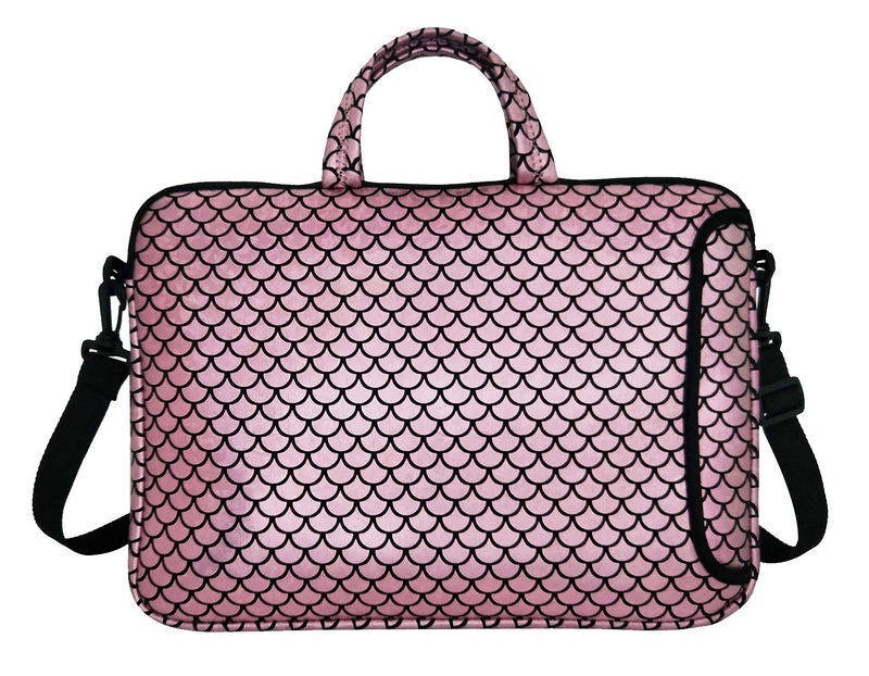Youda 15.6-Inch Laptop Shoulder Carrying Bag Case Sleeve For 14" 15" 15.6 inch Macbook/Notebook/Ultrabook/Chromebook, Mermaid Scale - Image 1