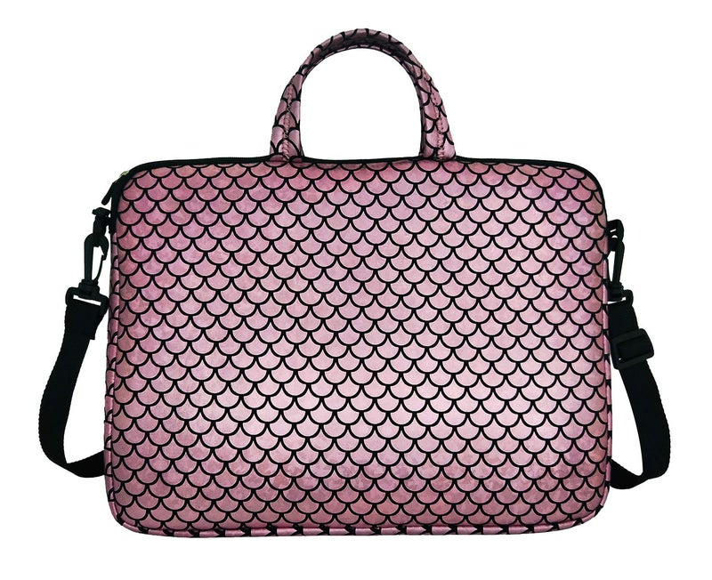 Youda 15.6-Inch Laptop Shoulder Carrying Bag Case Sleeve For 14" 15" 15.6 inch Macbook/Notebook/Ultrabook/Chromebook, Mermaid Scale - Image 2
