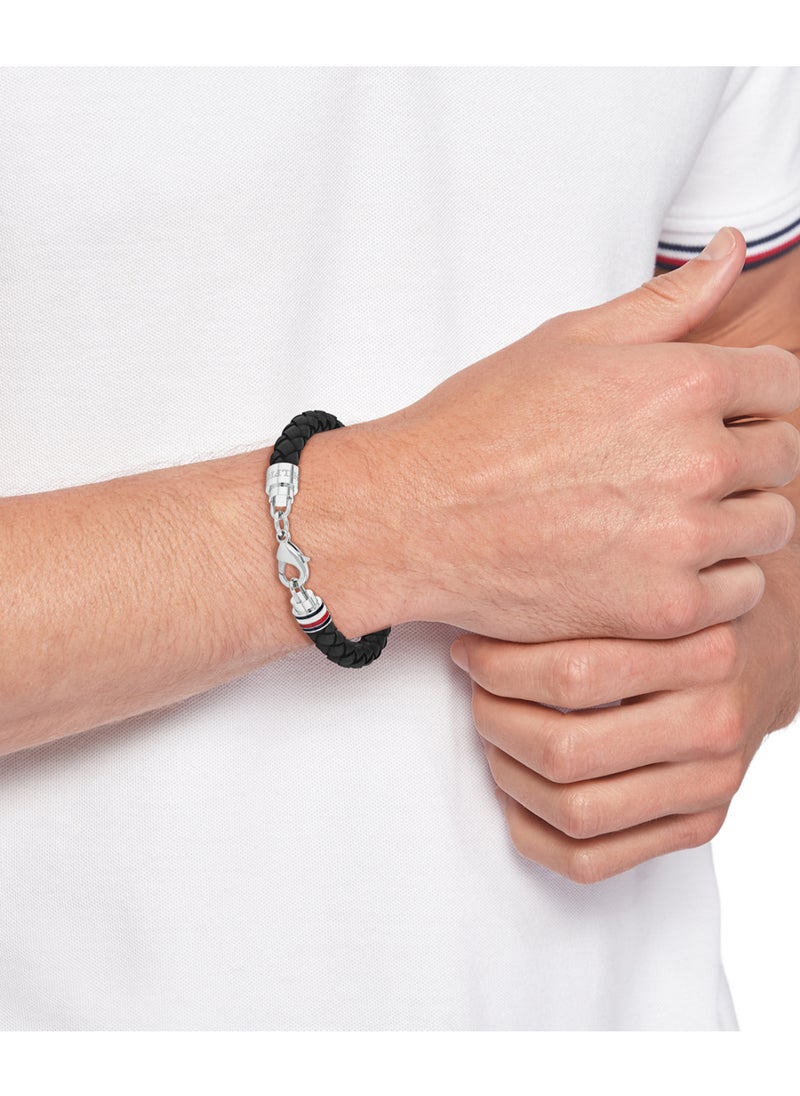 TOMMY HILFIGER TH JEWELRY TYSON MENS LEATHER BRACELET - 2790545  - Image 2