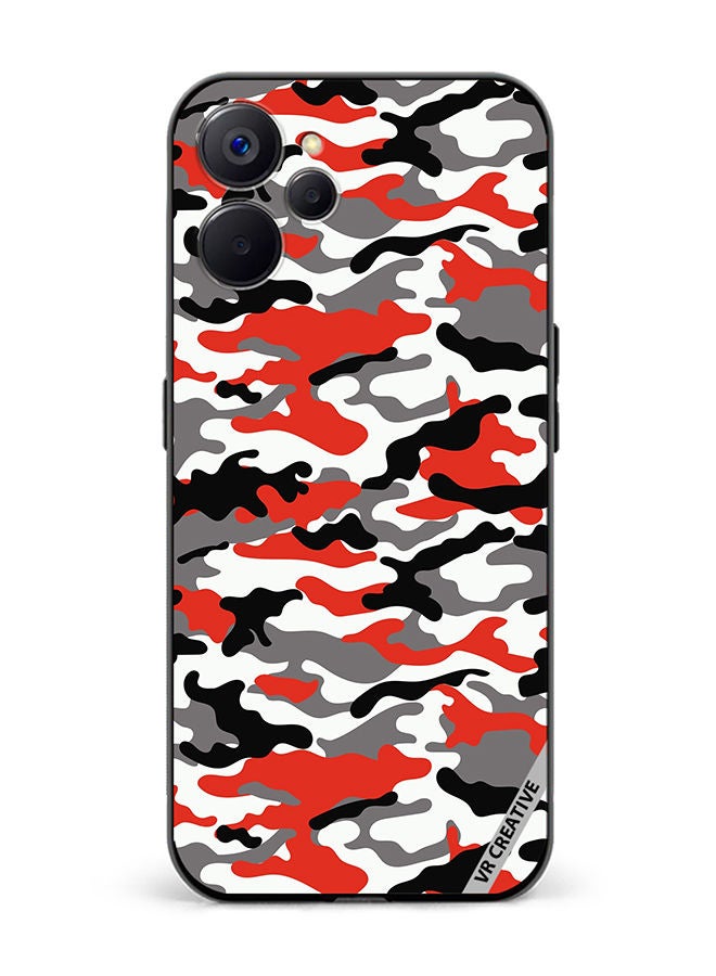 VR CREATIVE Protective Case Cover For Realme 10 5G Pink Camouflage Military Pattern Design Multicolour - Image 1