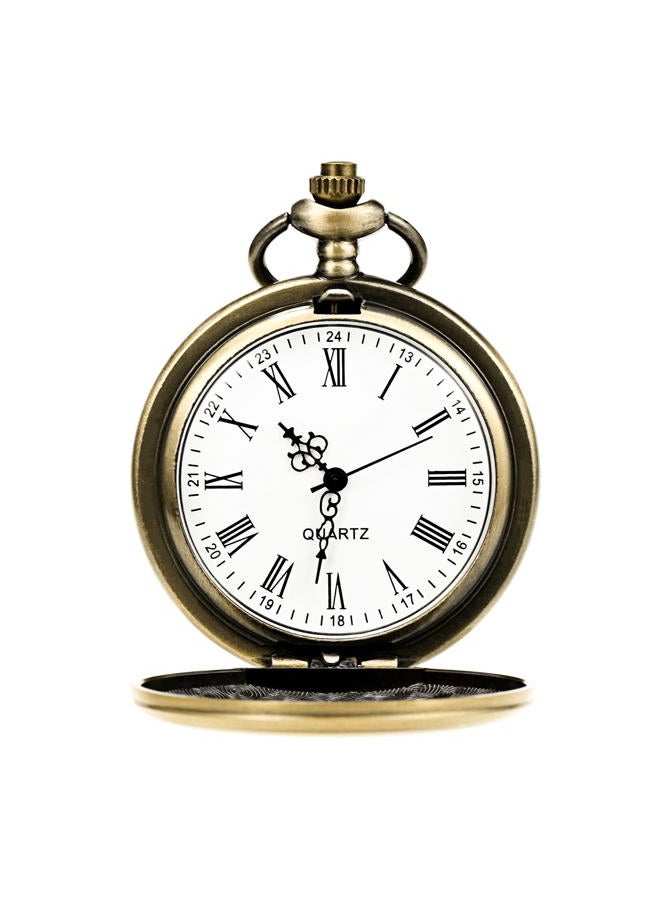 TREEWETO Mens Engraved Pocket Watch Gifts from Grandpa Grandma, Unique Birthday Gift Ideas for Grandson, Graduation Gifts for Him, Present for Boys Men, Bronze - Image 2