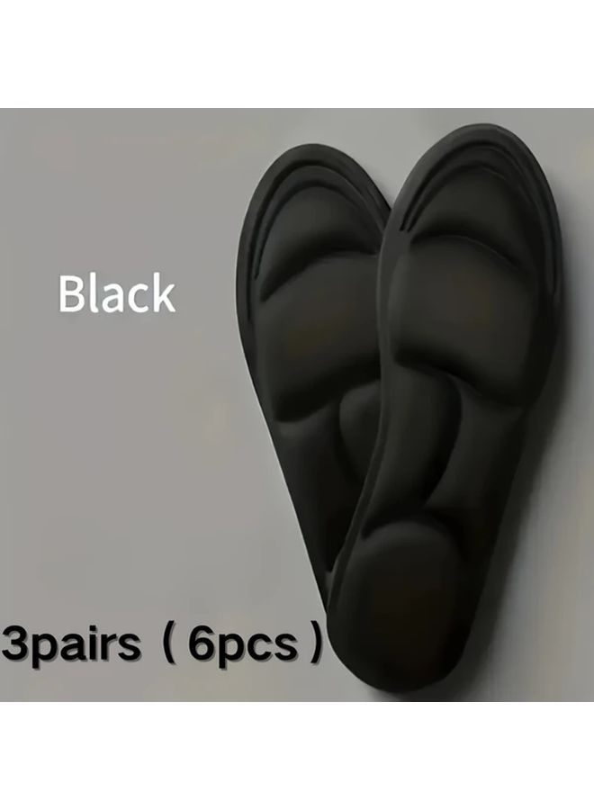 Orthotic Insoles For Work Boots 3 Pairs Black Size EU35 36 Arch Support Shock Absorbing Memory Foam - Image 5