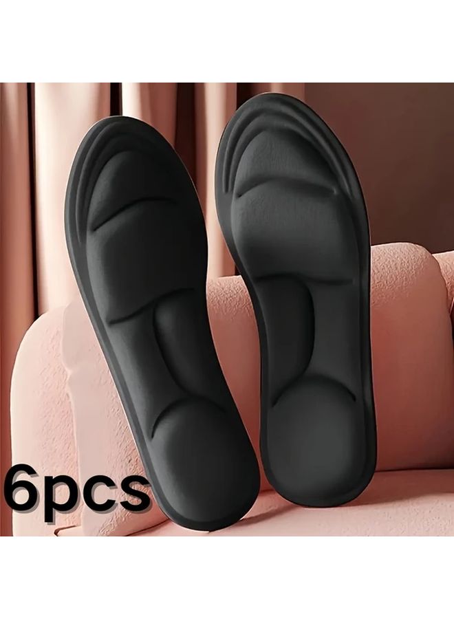 Orthotic Insoles For Work Boots 3 Pairs Black Size EU35 36 Arch Support Shock Absorbing Memory Foam - Image 4
