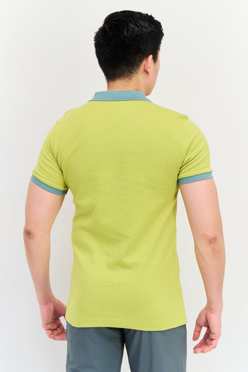 PUMA Men Sportswear Fit Short Sleeve Outdoor Polo Shirt, Lime - Image 4