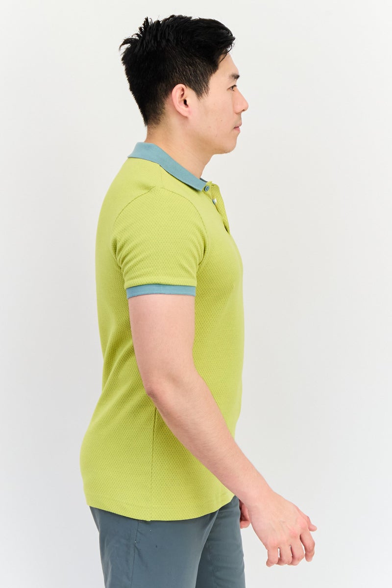 PUMA Men Sportswear Fit Short Sleeve Outdoor Polo Shirt, Lime - Image 3