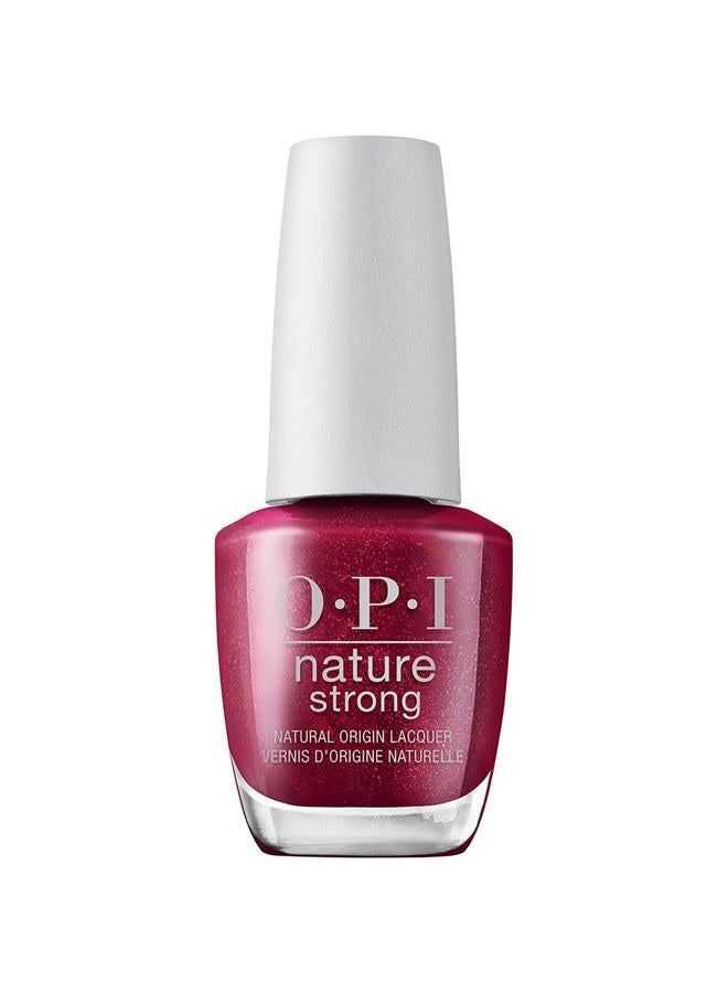 OPI Nature Strong Raisin Your Voice | Opaque Dark Red Crème Natural Origin Nail Polish | Plant Based, Vegan, Cruelty Free - Image 1